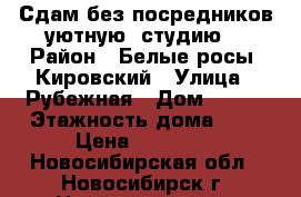 Сдам без посредников уютную  студию  › Район ­ Белые росы, Кировский › Улица ­ Рубежная › Дом ­ 9/1 › Этажность дома ­ 3 › Цена ­ 12 000 - Новосибирская обл., Новосибирск г. Недвижимость » Квартиры аренда   . Новосибирская обл.,Новосибирск г.